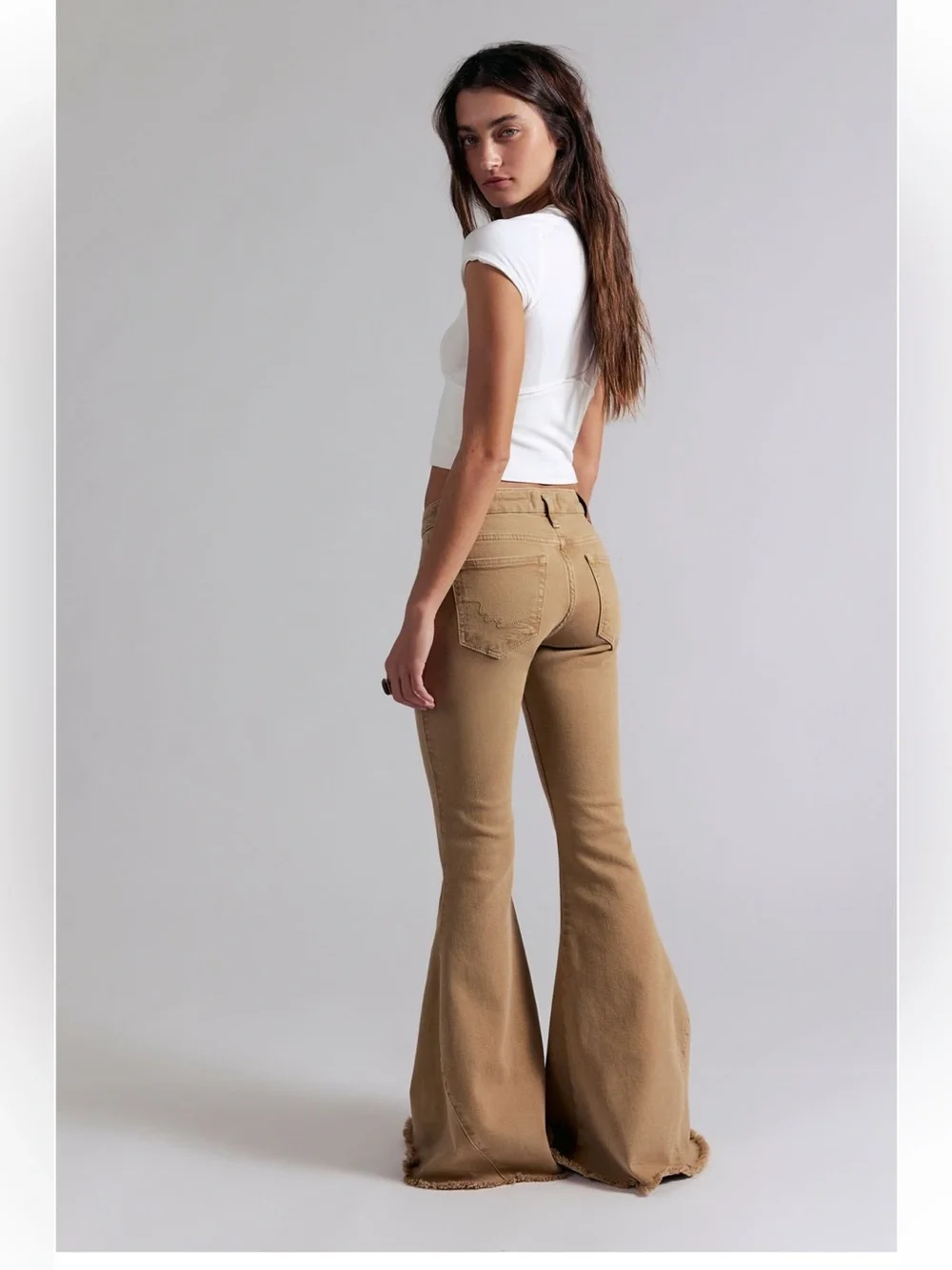 Free People We The Free Emre Low-Rise Flare Jeans-Tannin-26-NWT